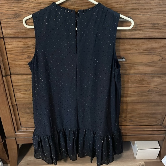 NWOT Nicole Miller Black Dress with gold polka dots - Picture 3 of 6